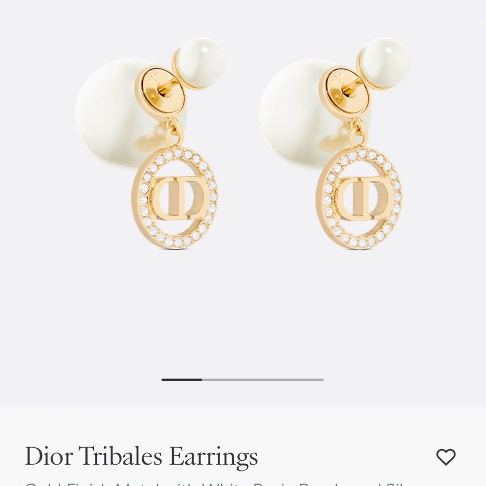 Dior Gold and White Tribales Earrings